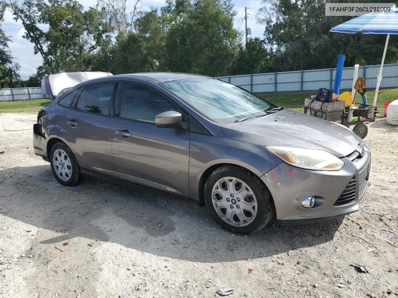1FAHP3F26CL288009 2012 Ford Focus Se