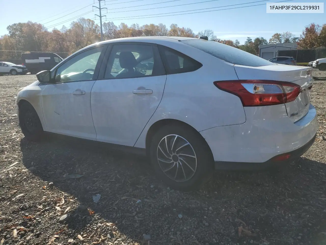 1FAHP3F29CL219931 2012 Ford Focus Se