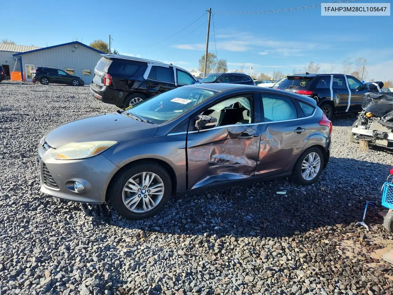 1FAHP3M28CL105647 2012 Ford Focus Sel