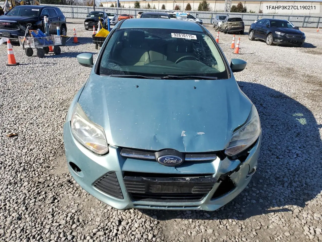 1FAHP3K27CL190211 2012 Ford Focus Se