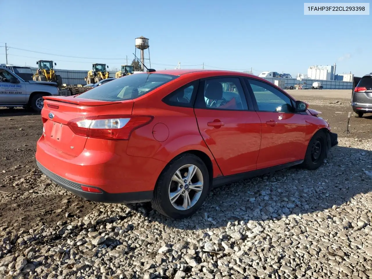 1FAHP3F22CL293398 2012 Ford Focus Se