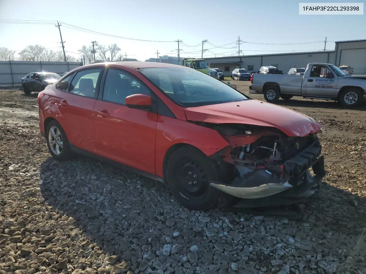 1FAHP3F22CL293398 2012 Ford Focus Se