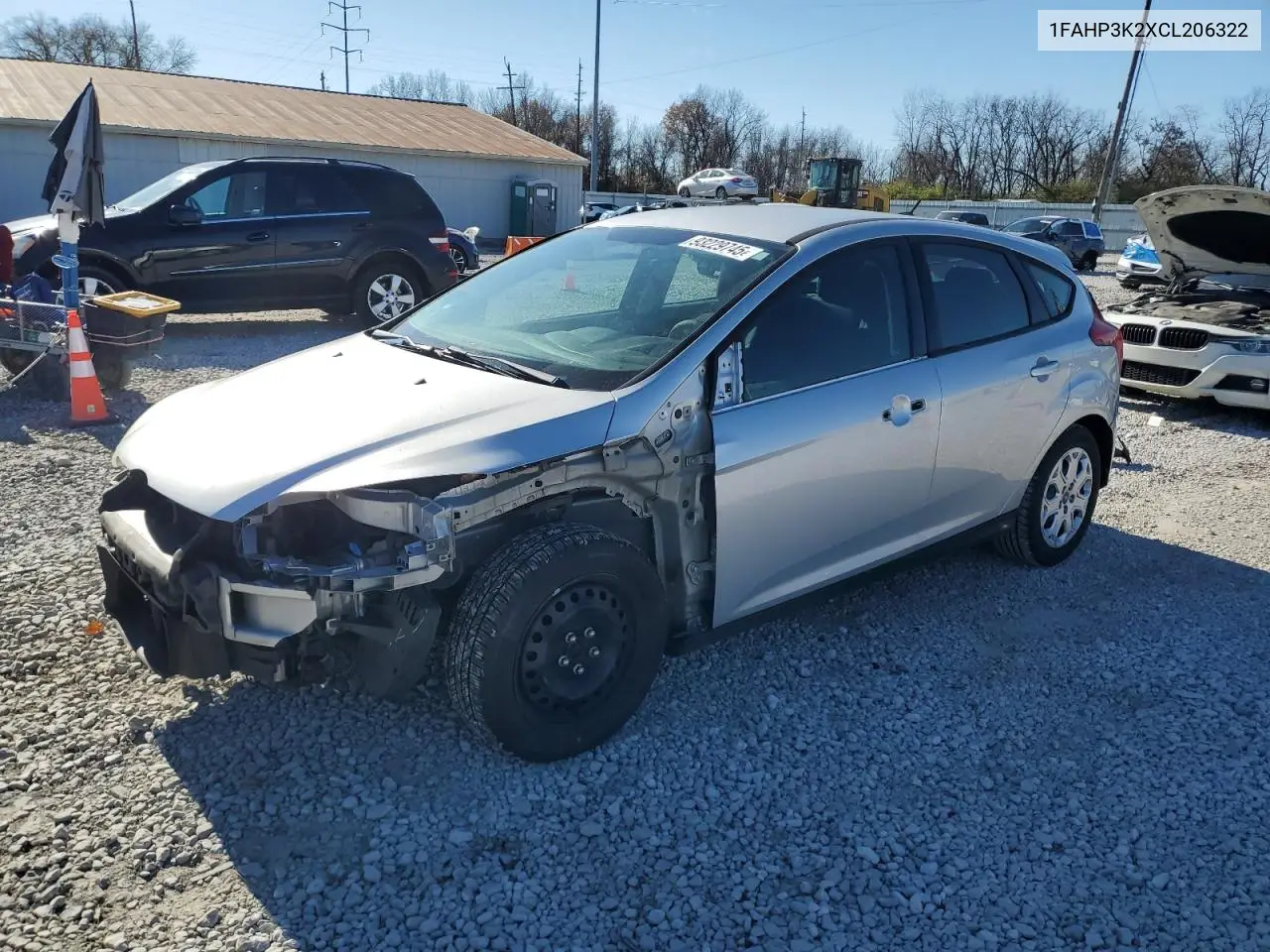 1FAHP3K2XCL206322 2012 Ford Focus Se