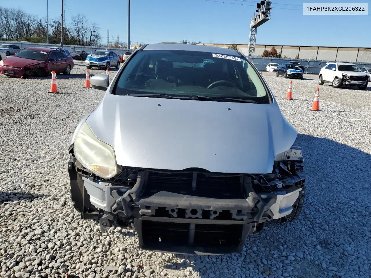1FAHP3K2XCL206322 2012 Ford Focus Se