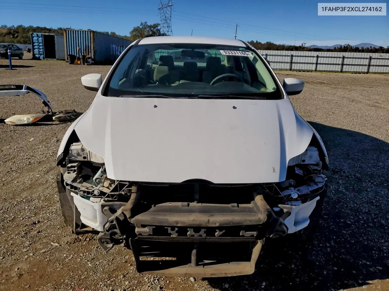 1FAHP3F2XCL274162 2012 Ford Focus Se