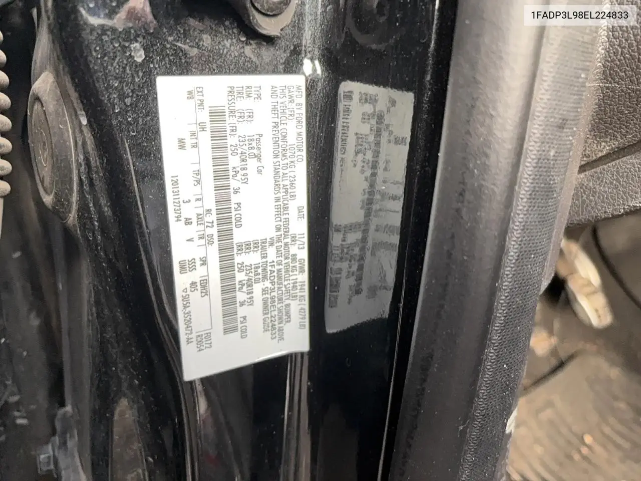 1FADP3L98EL224833 2014 Ford Focus St