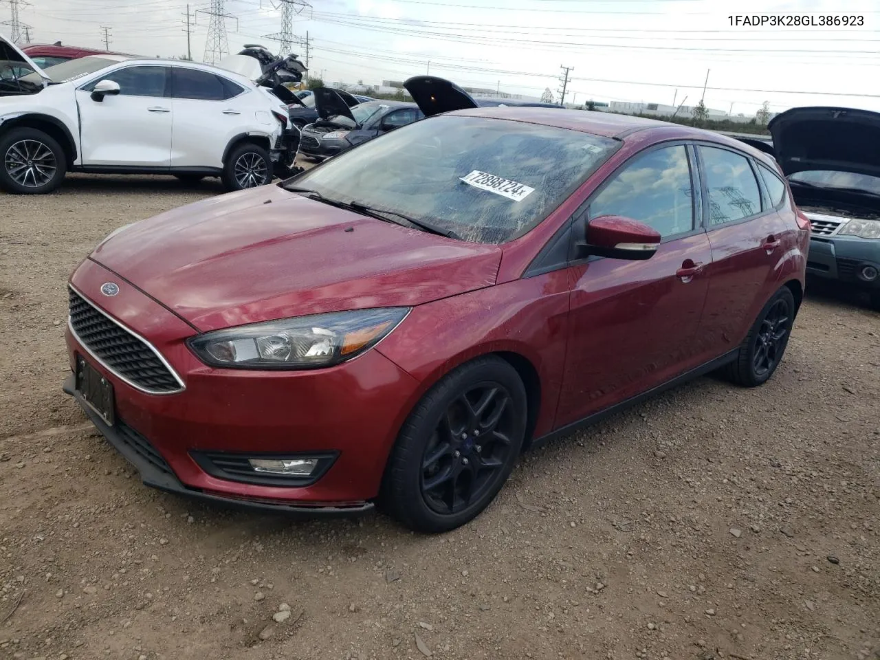 1FADP3K28GL386923 2016 Ford Focus Se