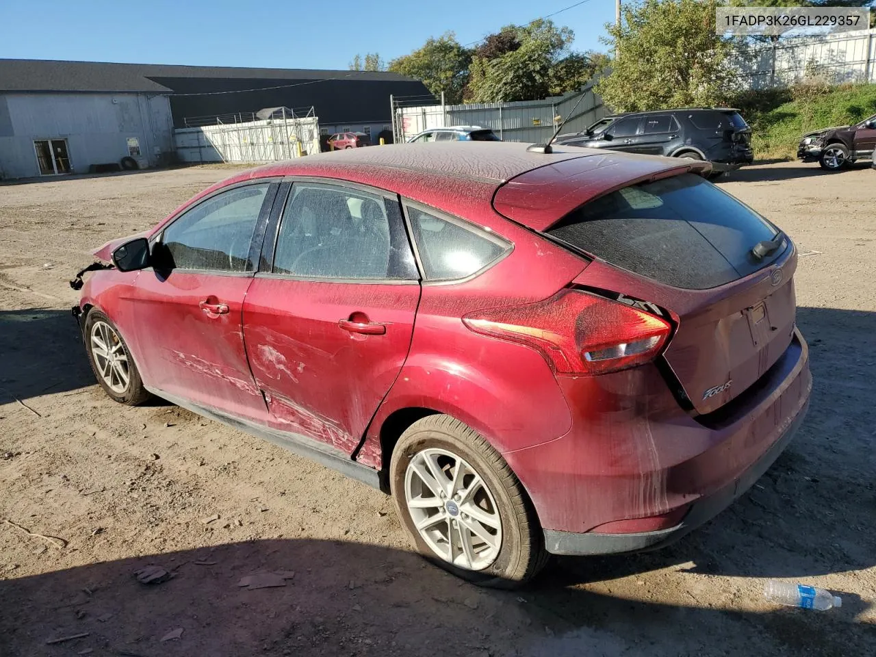 1FADP3K26GL229357 2016 Ford Focus Se