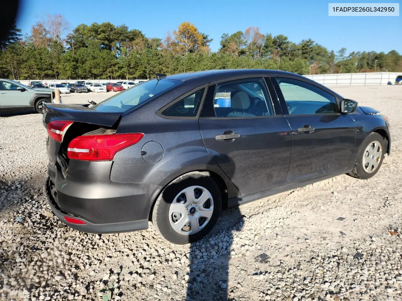1FADP3E26GL342950 2016 Ford Focus S