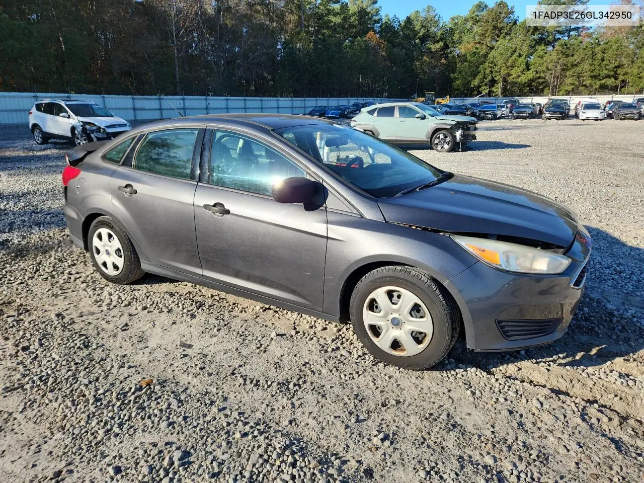 1FADP3E26GL342950 2016 Ford Focus S