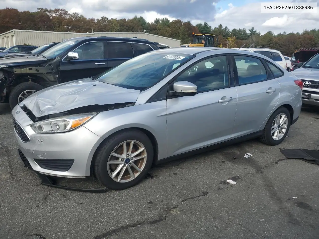 1FADP3F26GL388986 2016 Ford Focus Se