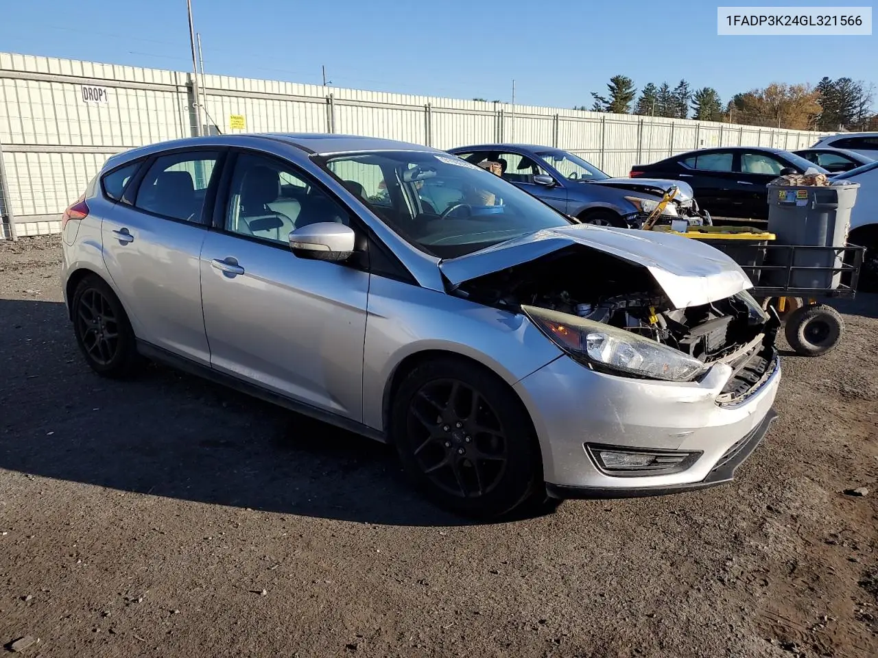 1FADP3K24GL321566 2016 Ford Focus Se