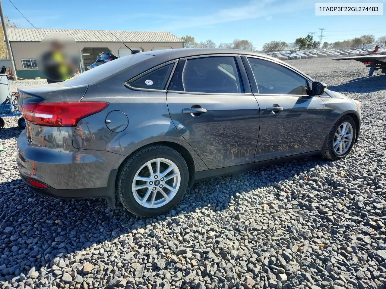 1FADP3F22GL274483 2016 Ford Focus Se