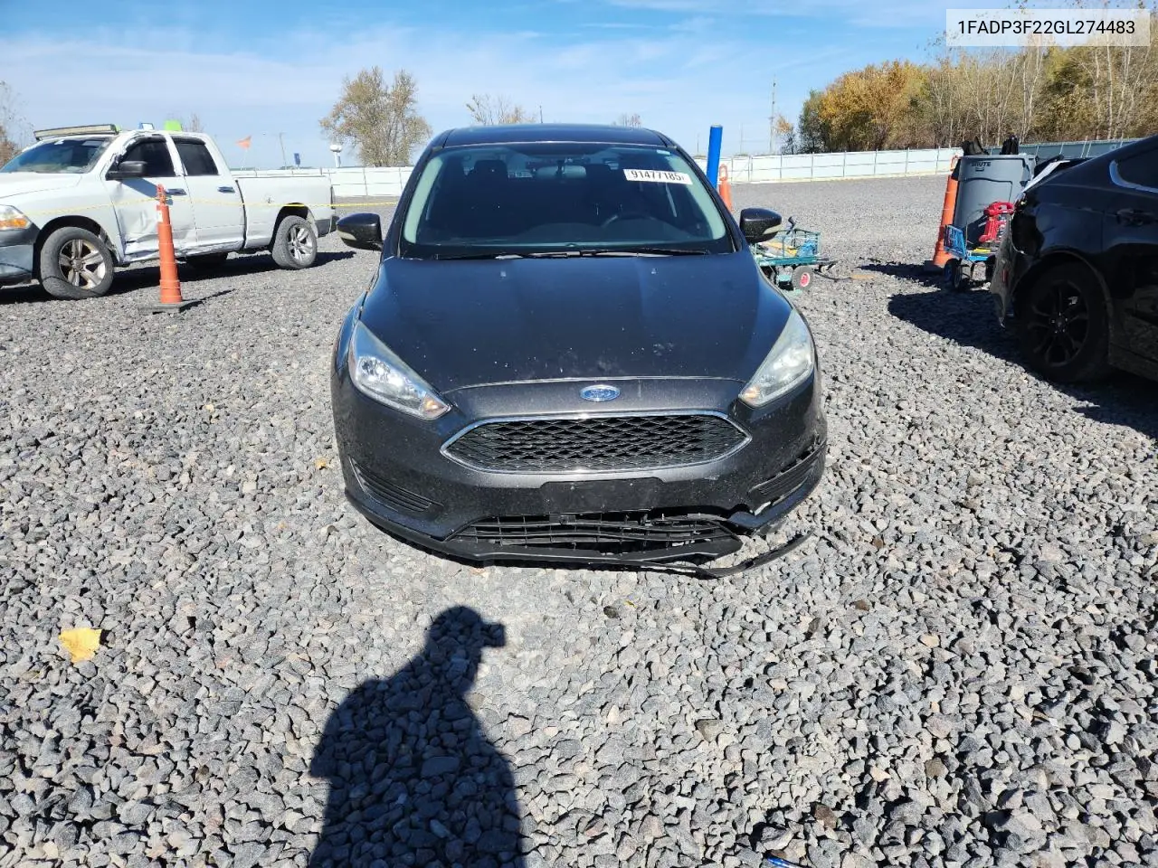 1FADP3F22GL274483 2016 Ford Focus Se