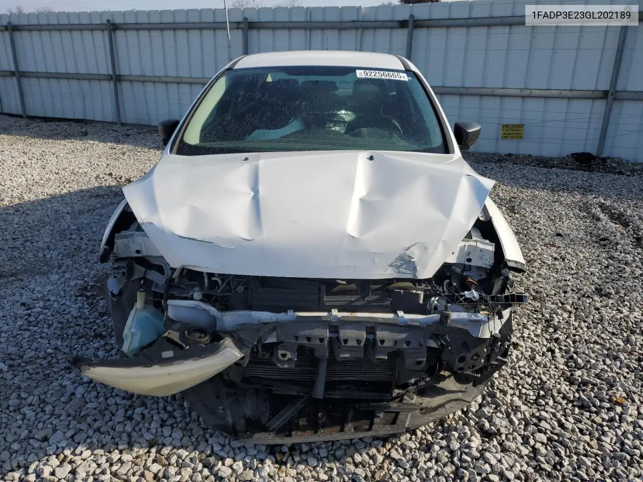 1FADP3E23GL202189 2016 Ford Focus S