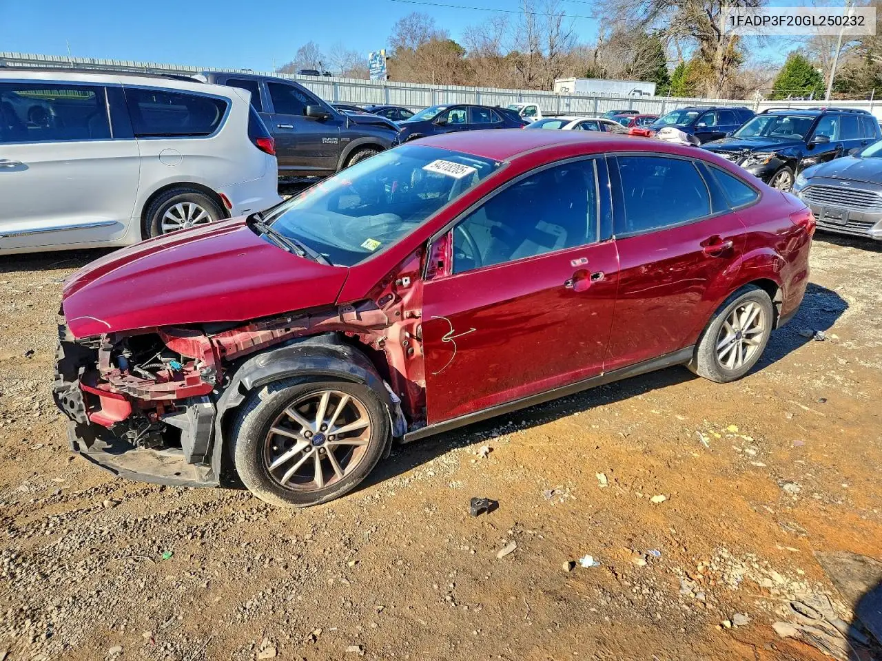 1FADP3F20GL250232 2016 Ford Focus Se