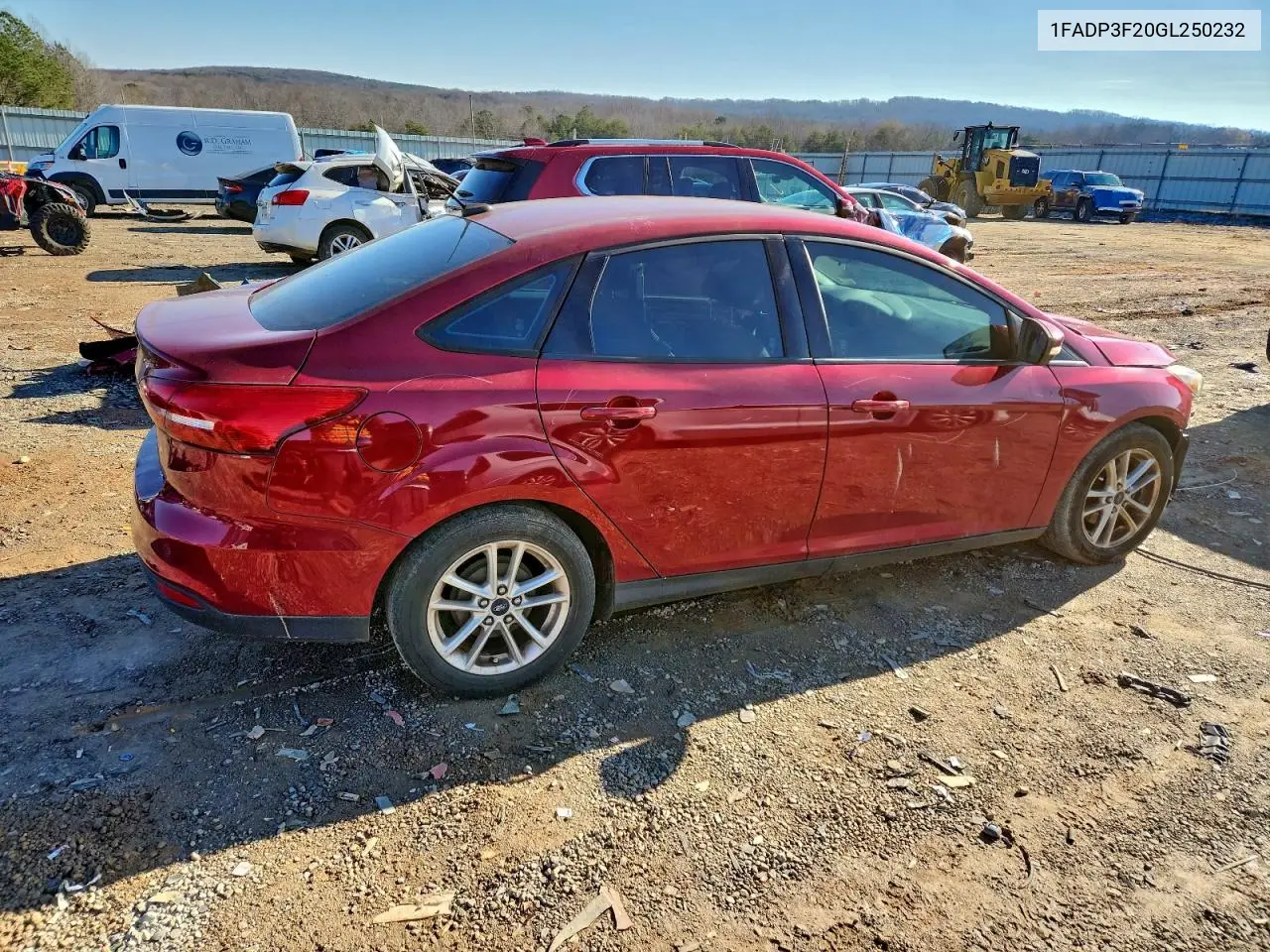 1FADP3F20GL250232 2016 Ford Focus Se