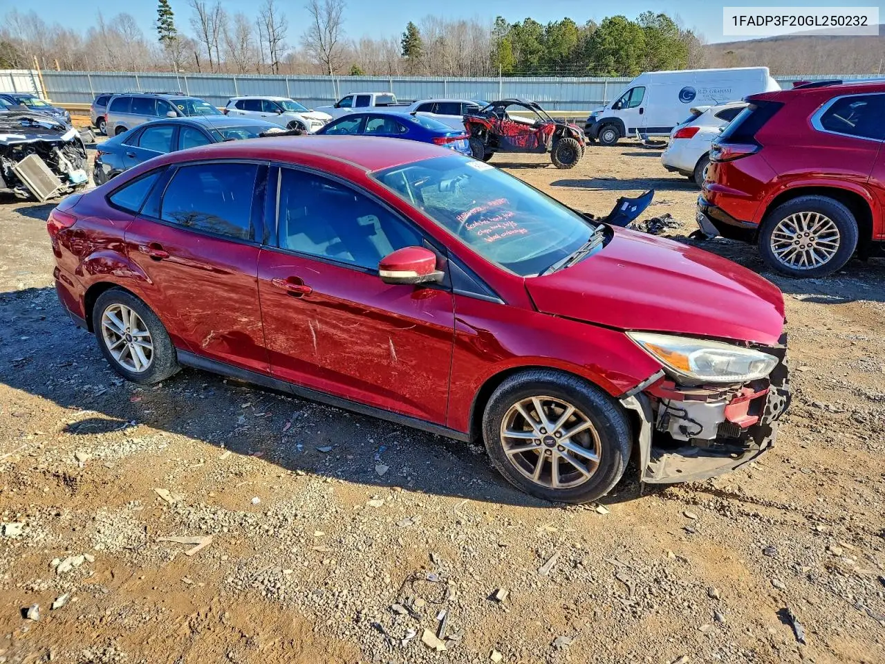 1FADP3F20GL250232 2016 Ford Focus Se