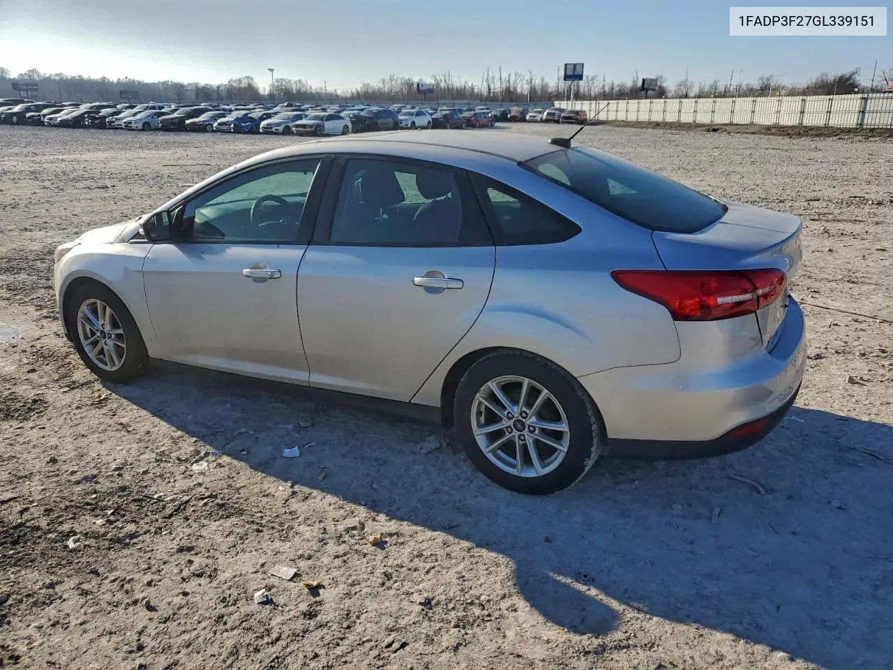1FADP3F27GL339151 2016 Ford Focus Se