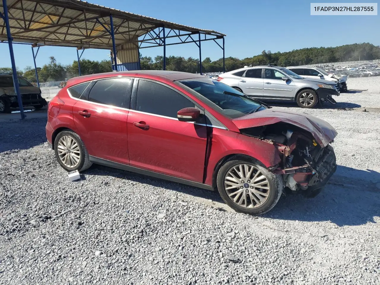 1FADP3N27HL287555 2017 Ford Focus Titanium