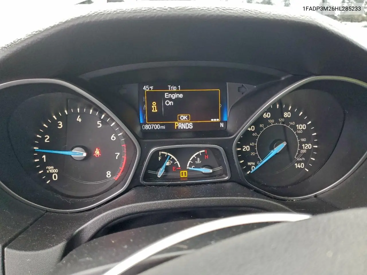 1FADP3M26HL285233 2017 Ford Focus Sel