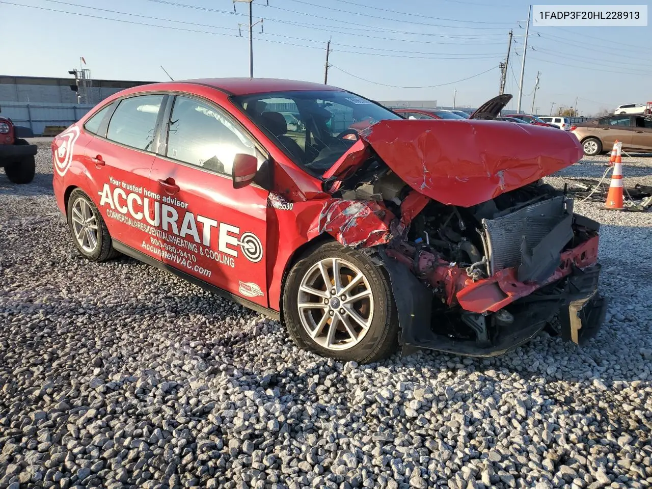1FADP3F20HL228913 2017 Ford Focus Se