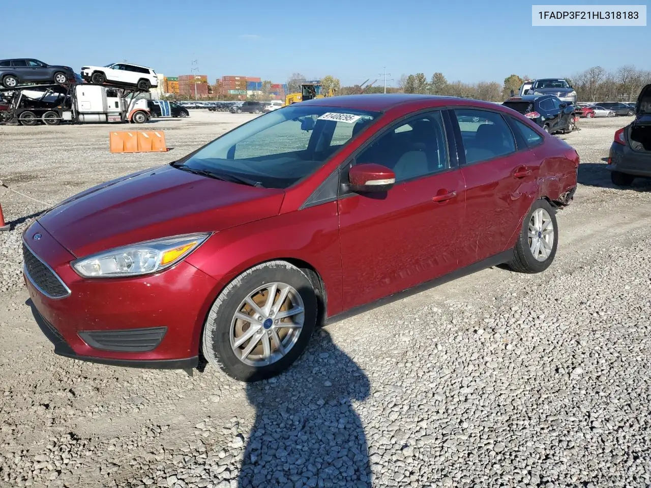 1FADP3F21HL318183 2017 Ford Focus Se