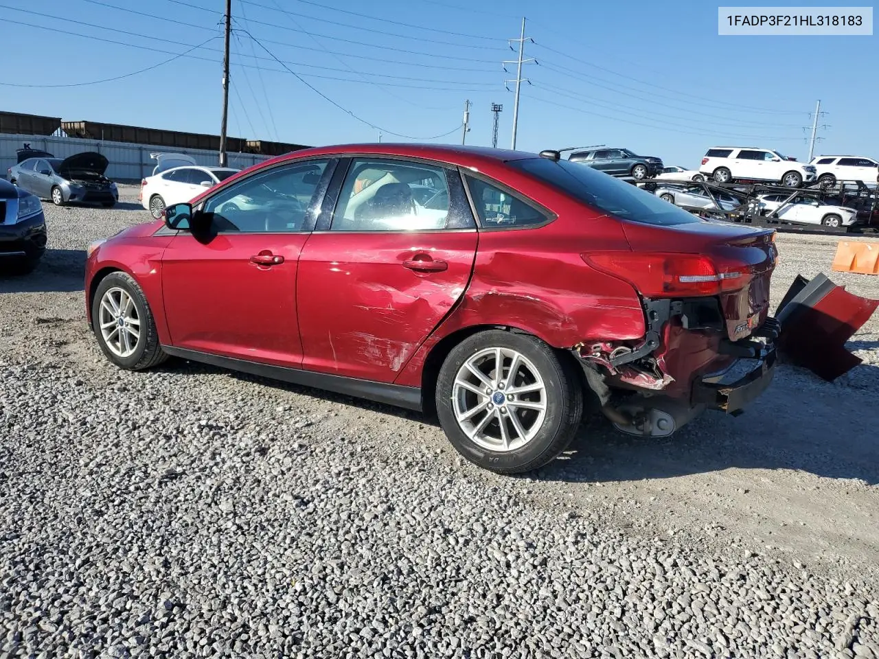 1FADP3F21HL318183 2017 Ford Focus Se
