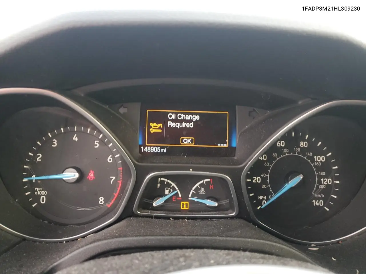 1FADP3M21HL309230 2017 Ford Focus Sel