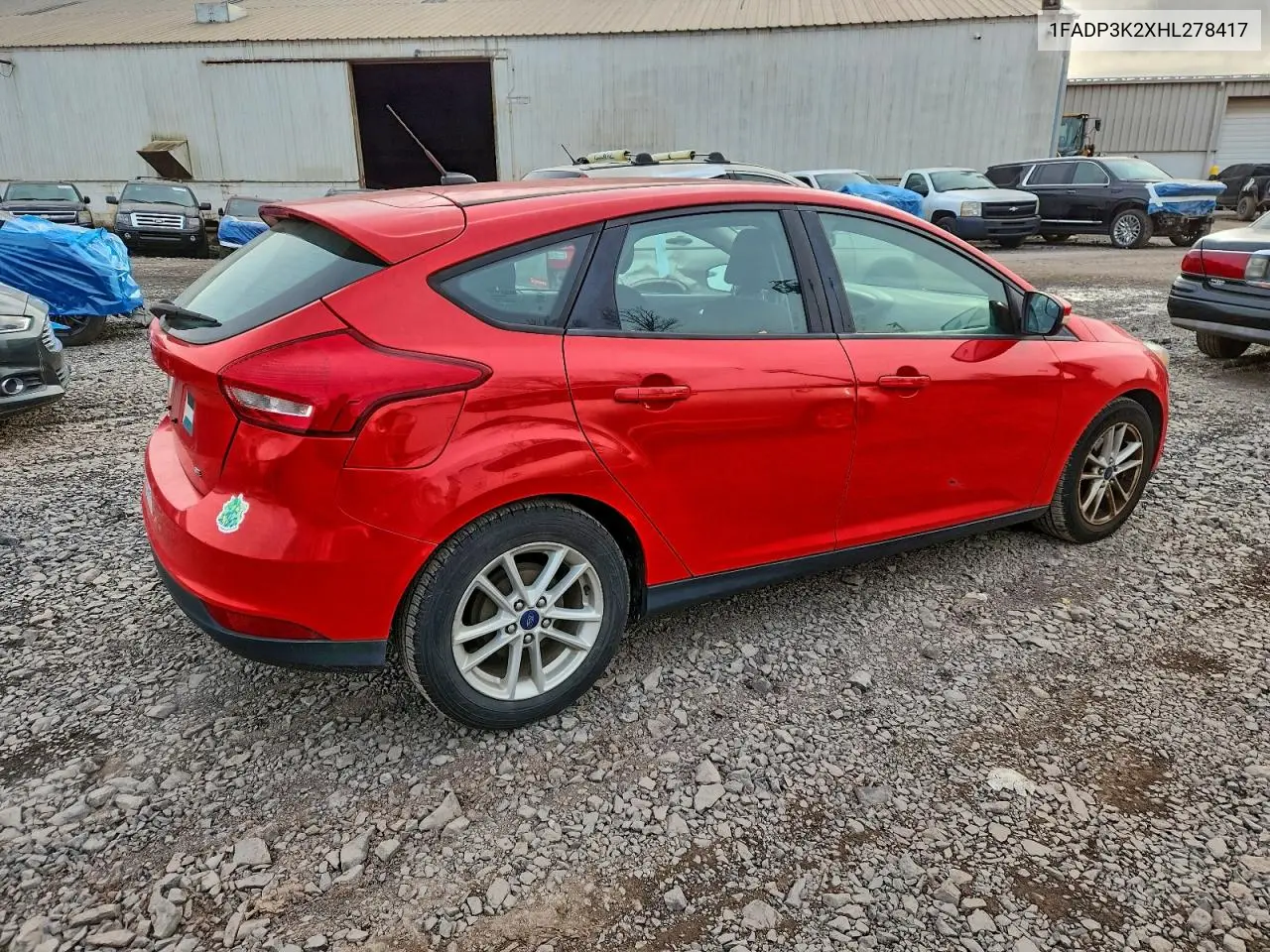 1FADP3K2XHL278417 2017 Ford Focus Se
