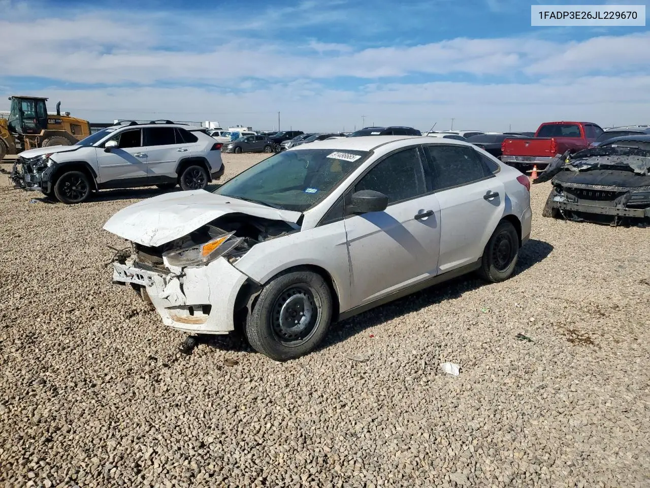 1FADP3E26JL229670 2018 Ford Focus S