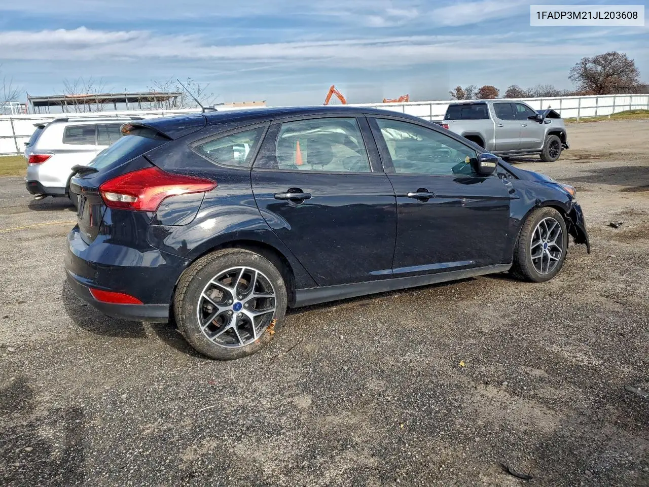 1FADP3M21JL203608 2018 Ford Focus Sel