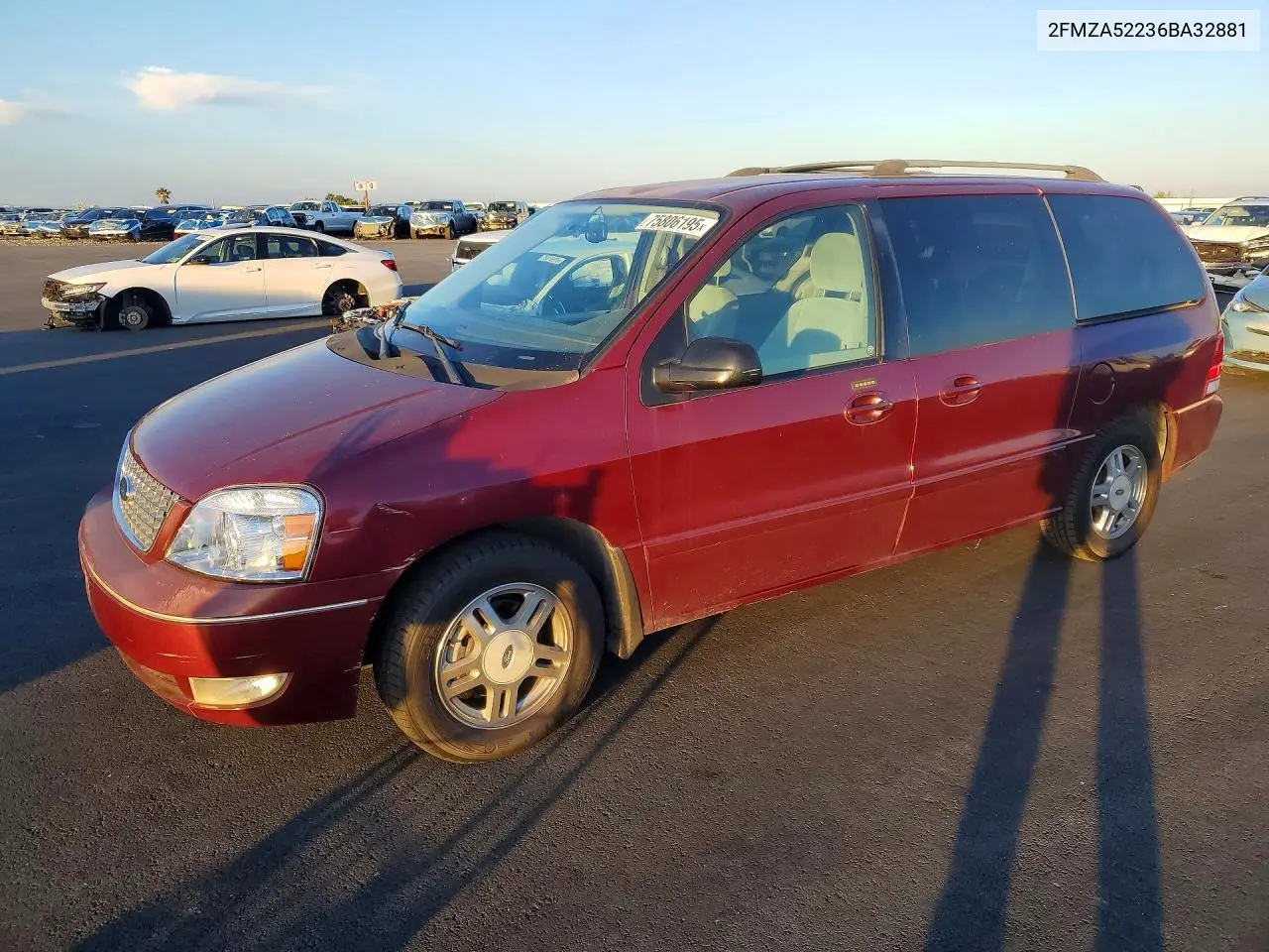 2006 Ford Freestar Sel VIN: 2FMZA52236BA32881 Lot: 75806195