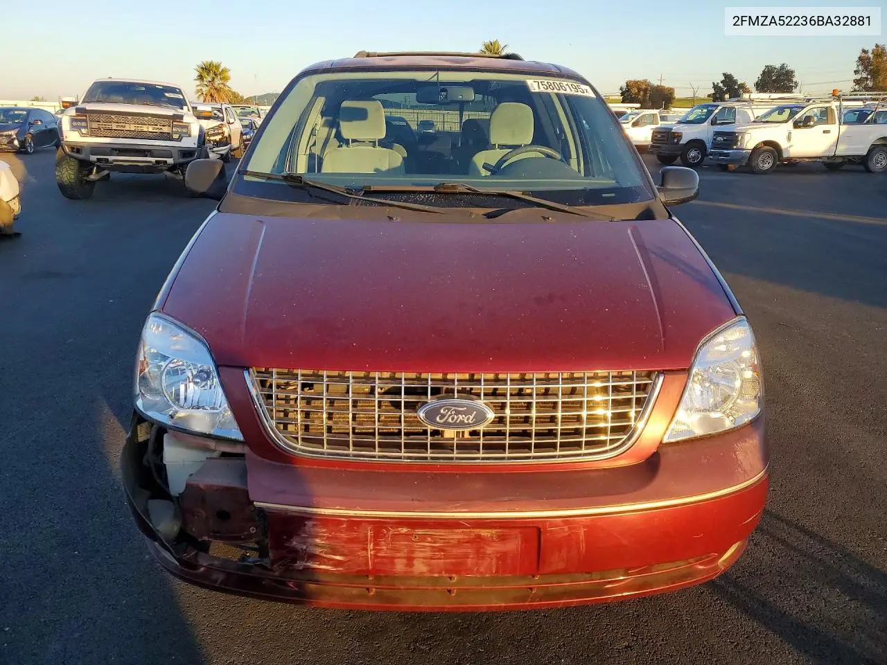 2006 Ford Freestar Sel VIN: 2FMZA52236BA32881 Lot: 75806195