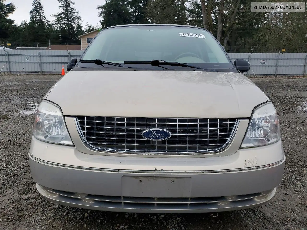 2006 Ford Freestar Limited VIN: 2FMDA58276BA04387 Lot: 77753165