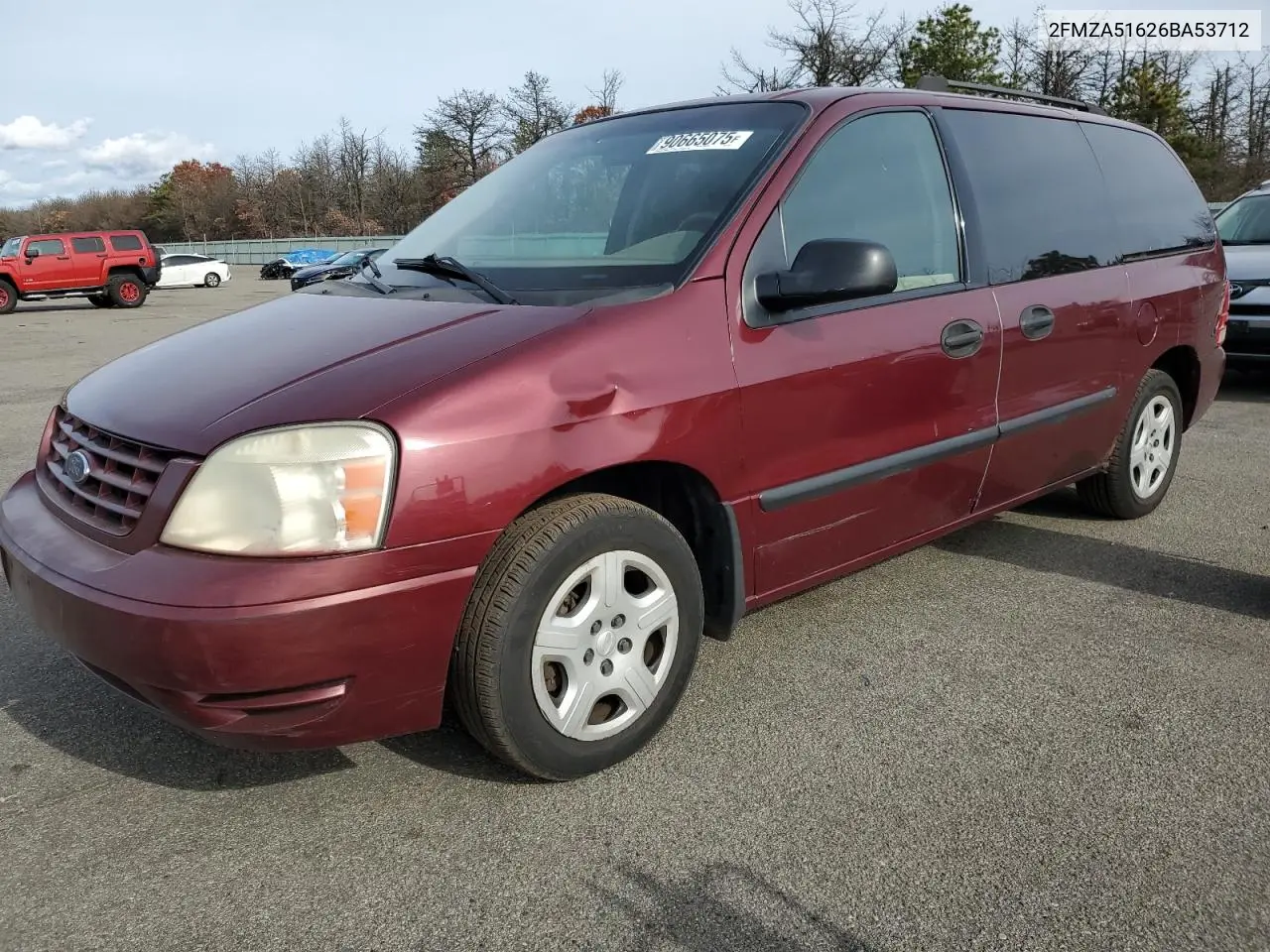 2FMZA51626BA53712 2006 Ford Freestar Se