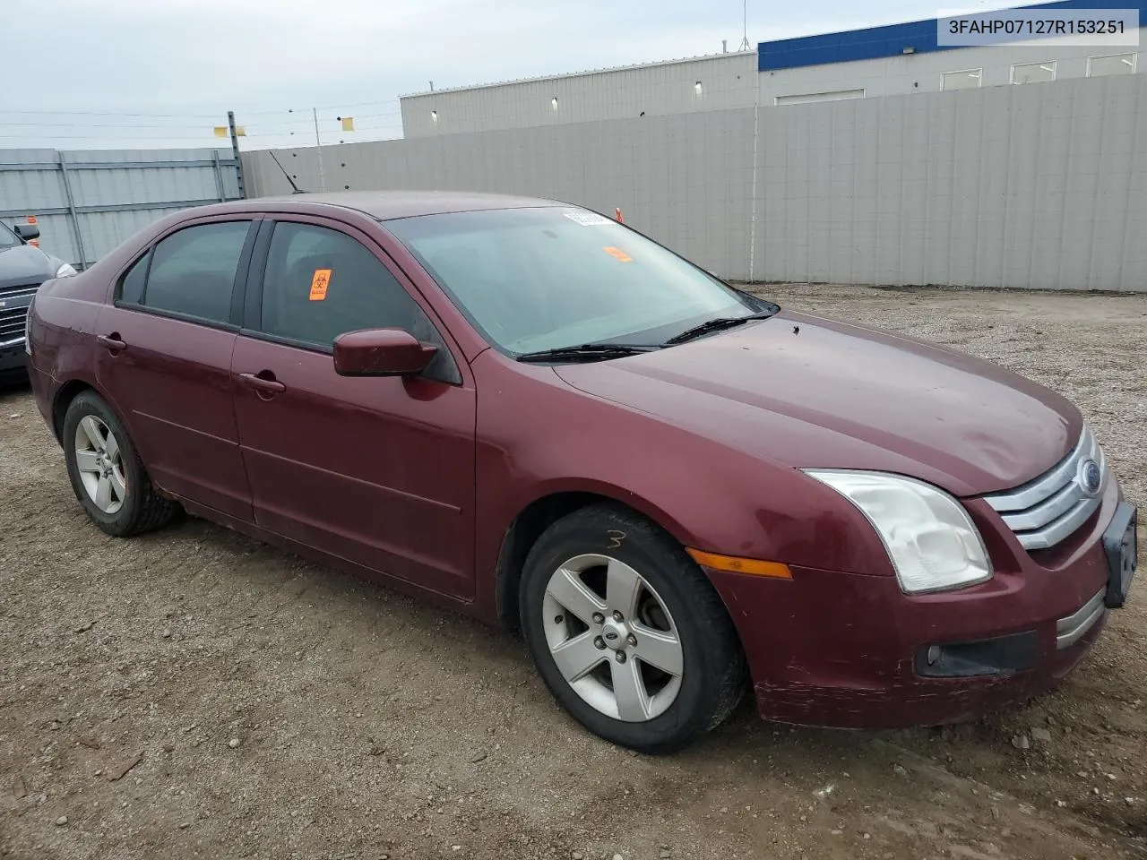 2007 Ford Fusion Se VIN: 3FAHP07127R153251 Lot: 68096624