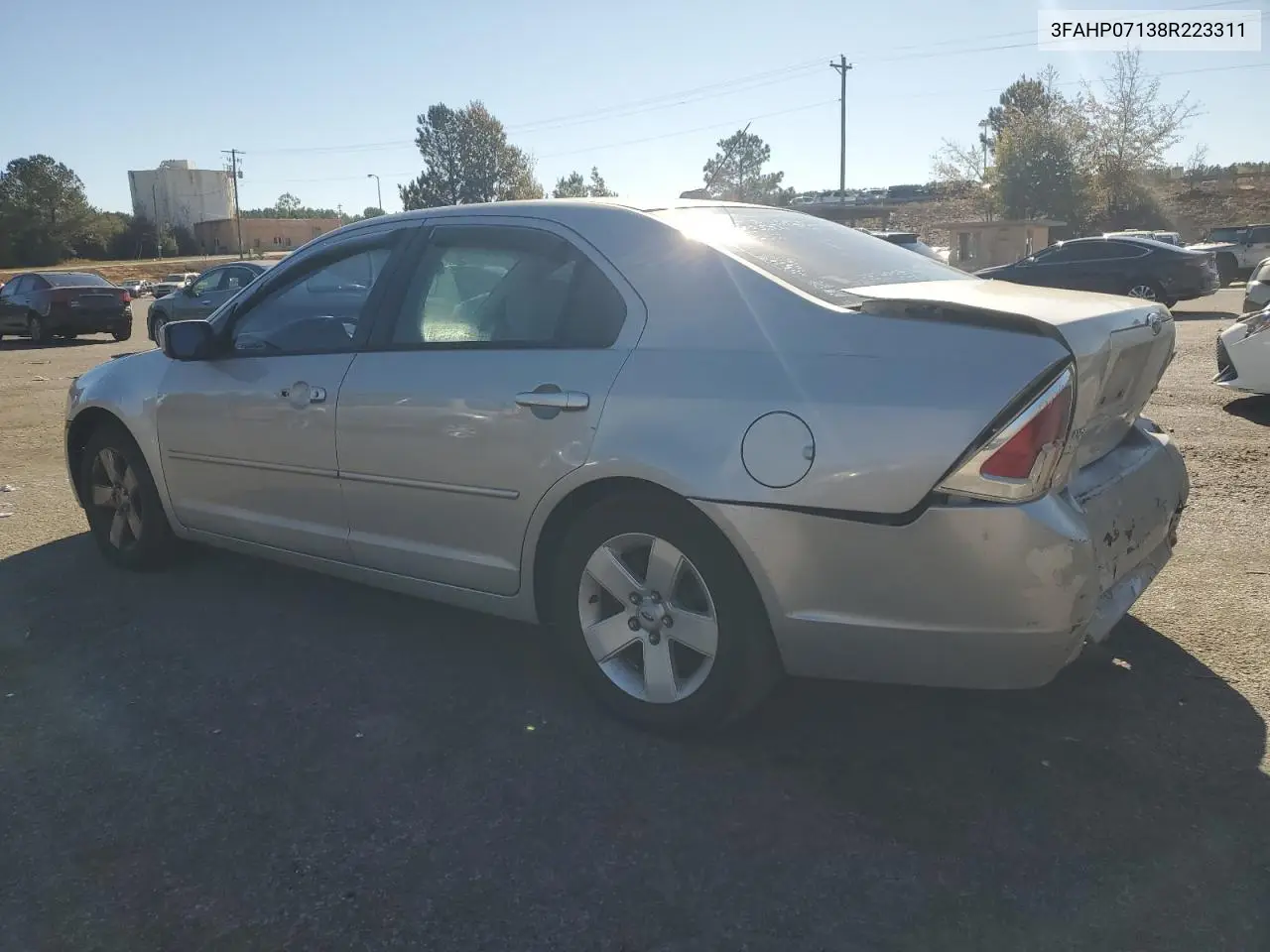 3FAHP07138R223311 2008 Ford Fusion Se