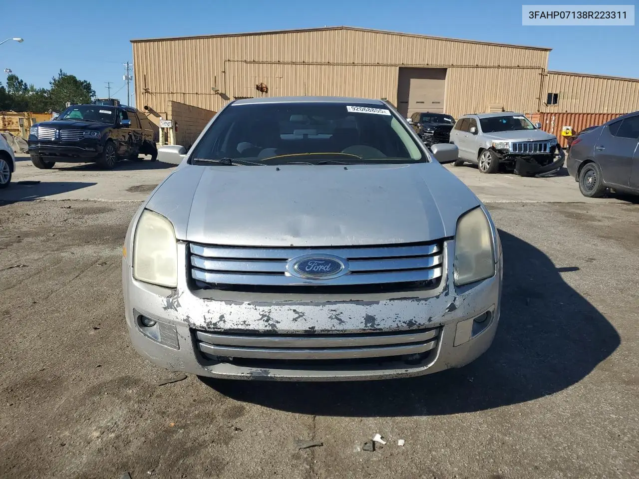 3FAHP07138R223311 2008 Ford Fusion Se