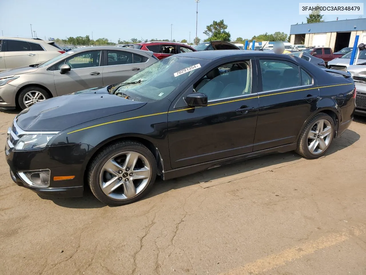 2010 Ford Fusion Sport VIN: 3FAHP0DC3AR348479 Lot: 70291354