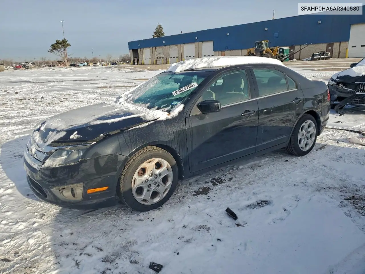 3FAHP0HA6AR340580 2010 Ford Fusion Se