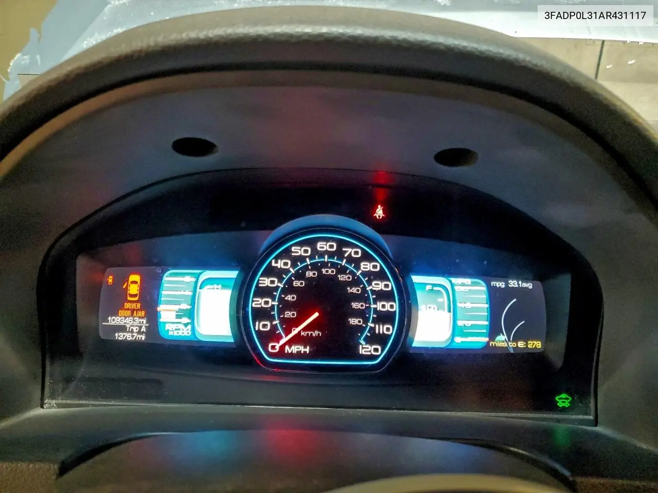 3FADP0L31AR431117 2010 Ford Fusion Hybrid