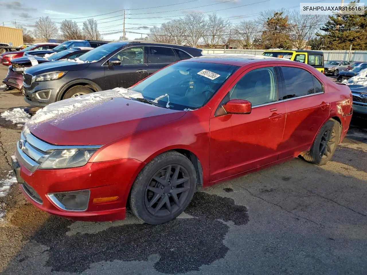3FAHP0JAXAR316616 2010 Ford Fusion Sel