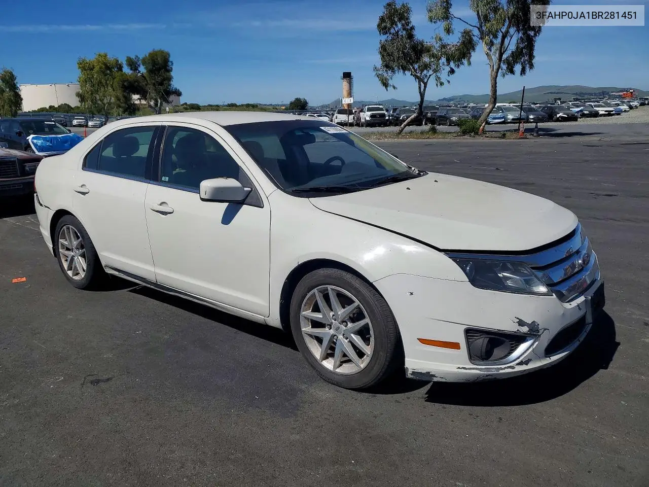 3FAHP0JA1BR281451 2011 Ford Fusion Sel