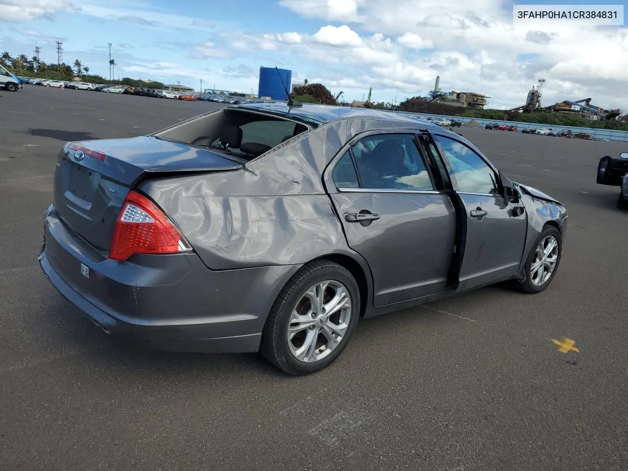 2012 Ford Fusion Se VIN: 3FAHP0HA1CR384831 Lot: 61531264