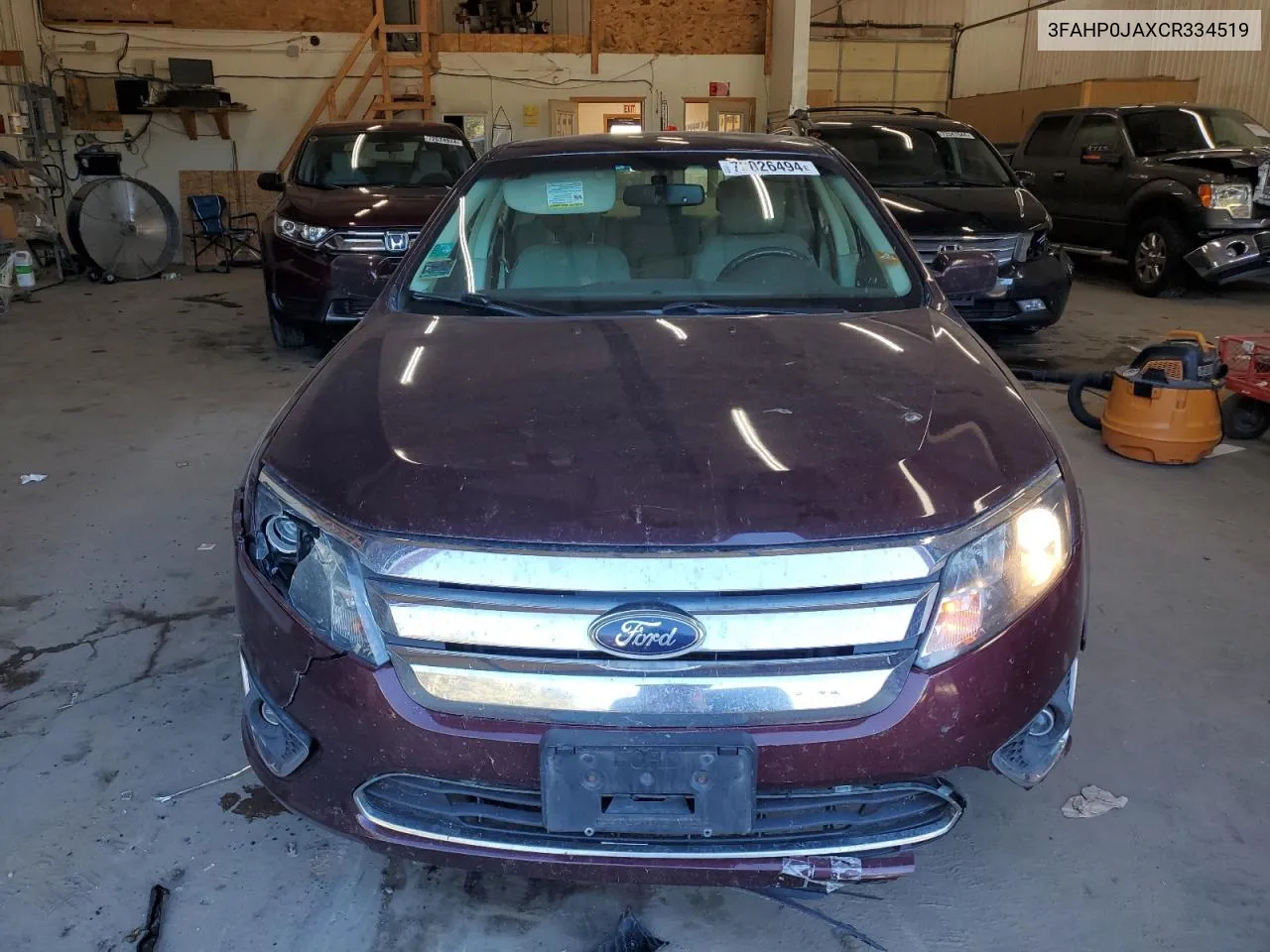 2012 Ford Fusion Sel VIN: 3FAHP0JAXCR334519 Lot: 72026494