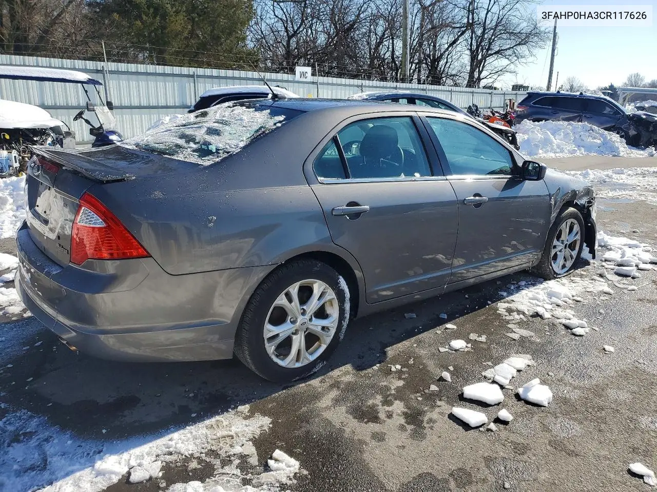 3FAHP0HA3CR117626 2012 Ford Fusion Se