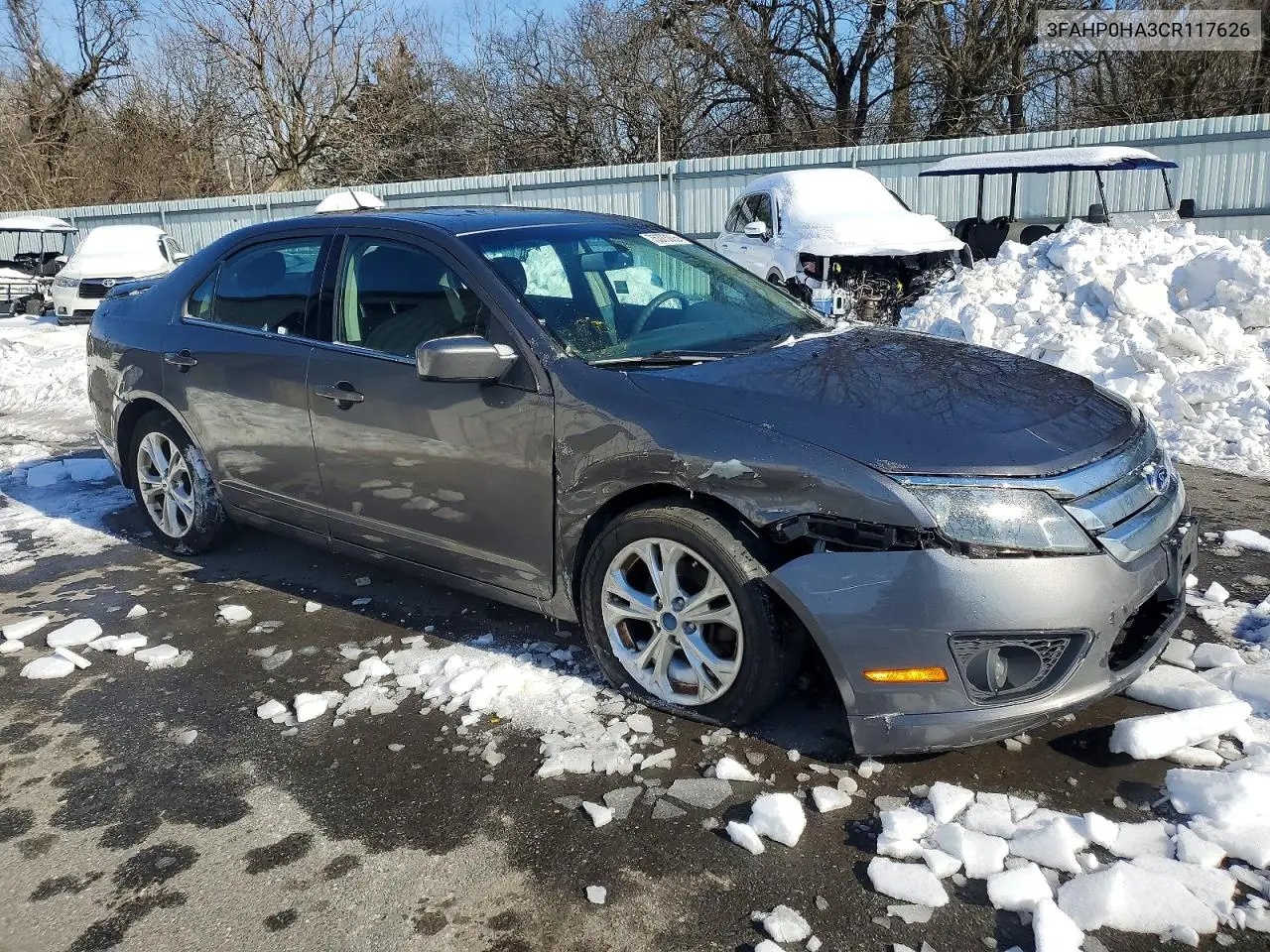 3FAHP0HA3CR117626 2012 Ford Fusion Se