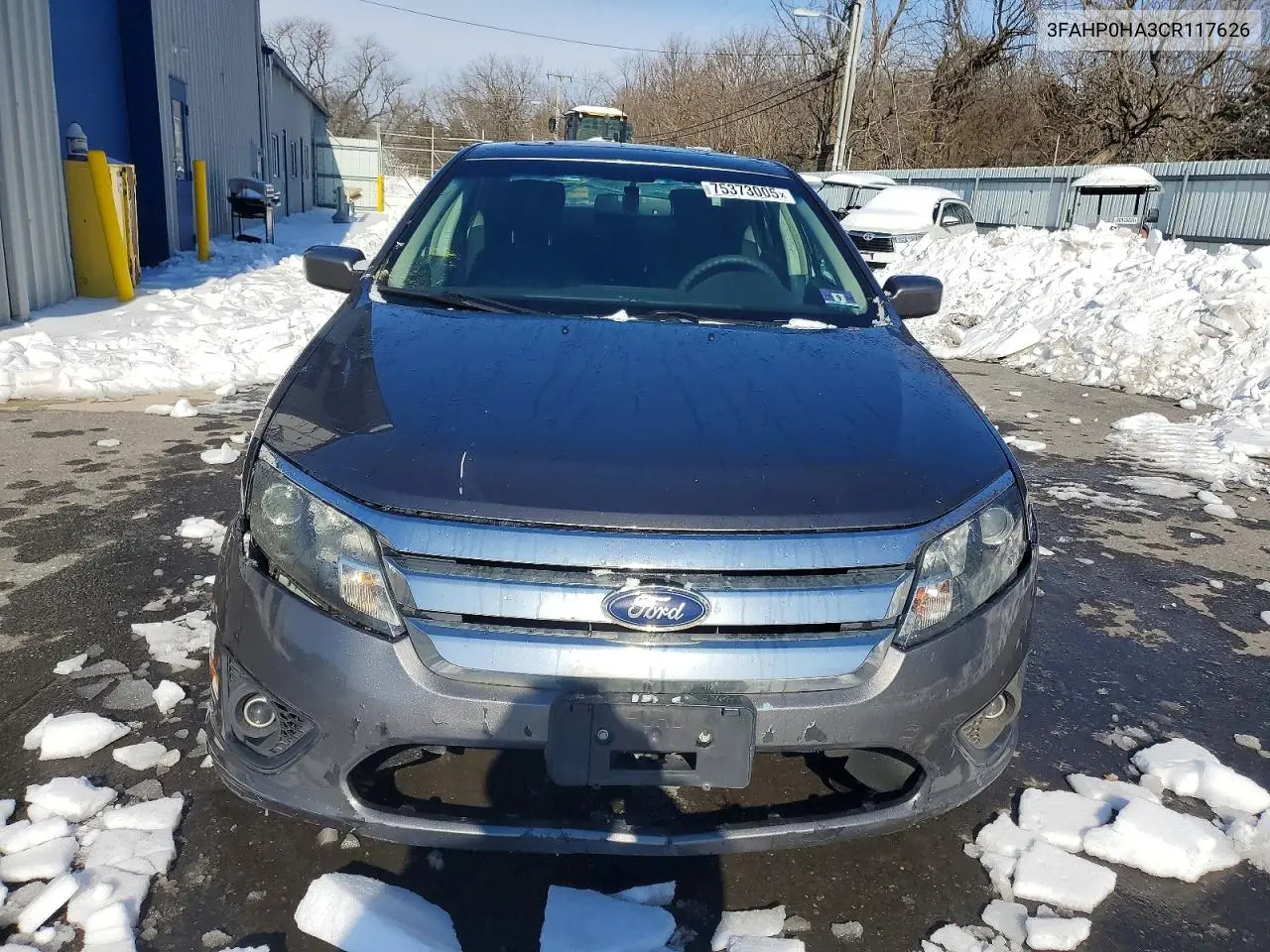 3FAHP0HA3CR117626 2012 Ford Fusion Se