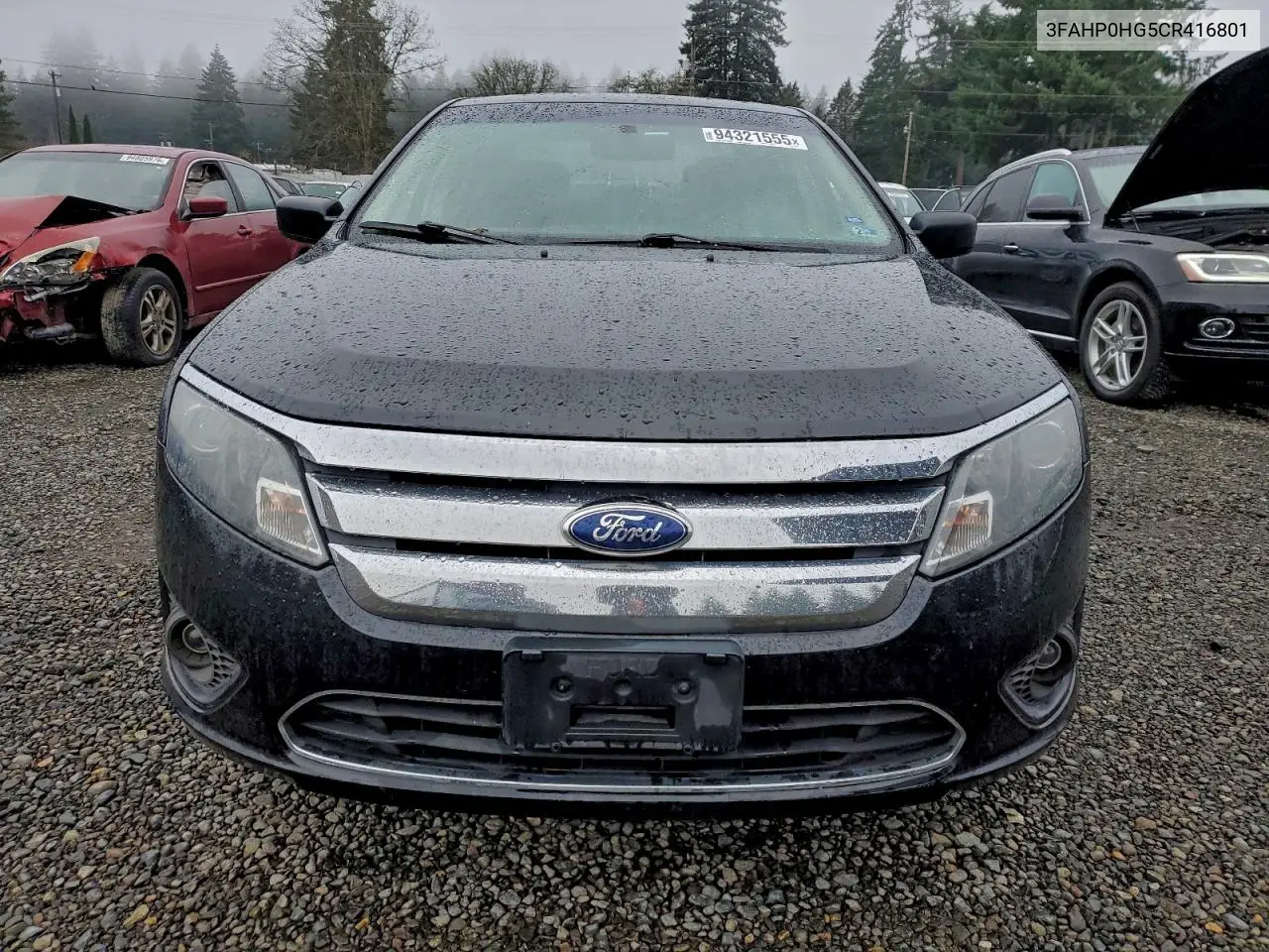3FAHP0HG5CR416801 2012 Ford Fusion Se